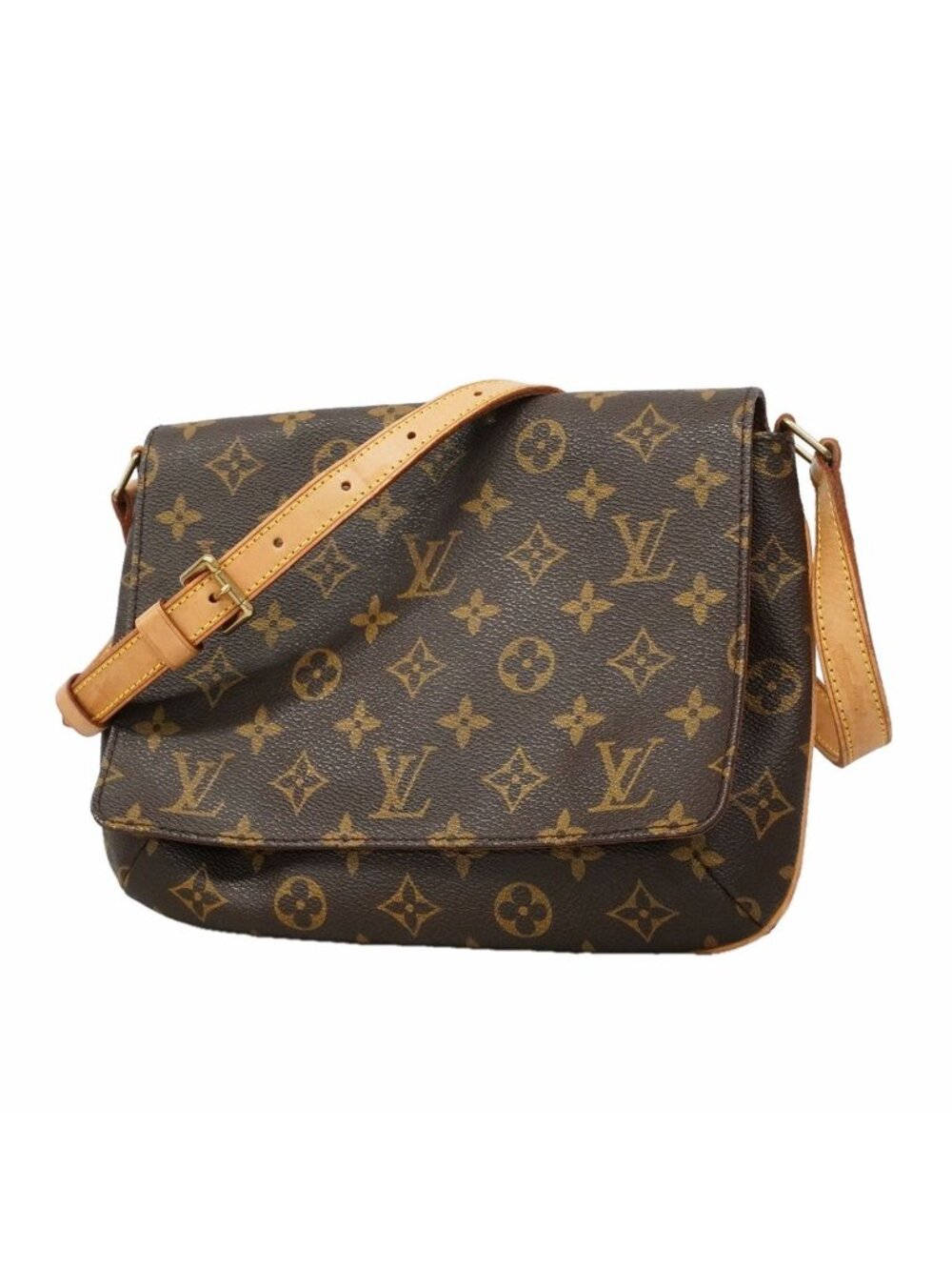 Louis Vuitton Shoulder Bag Monogram Musette Tango Short Strap Brown